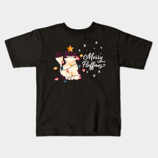 Merry Fluffmas Christmas Outfit for a Family Christmasoutfit Kids T-Shirt